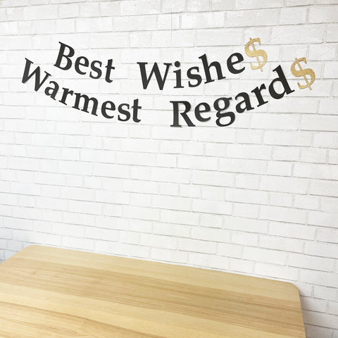 "Best Wishes, Warmest Regards" Celebration Banner