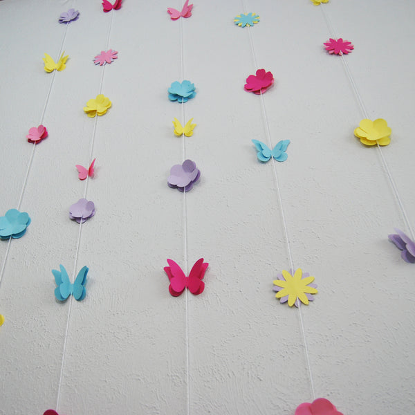 Butterfly and Wildflower Garland