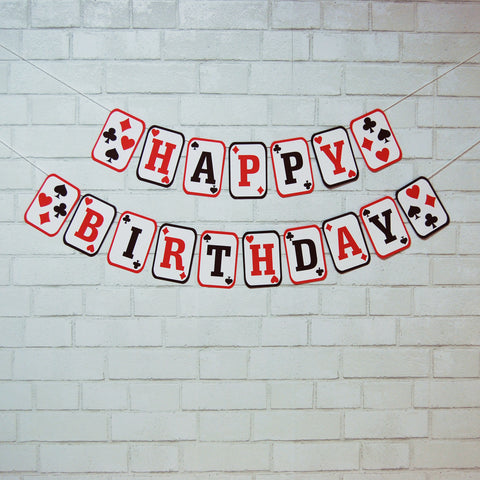 Casino Style Card Birthday Banner