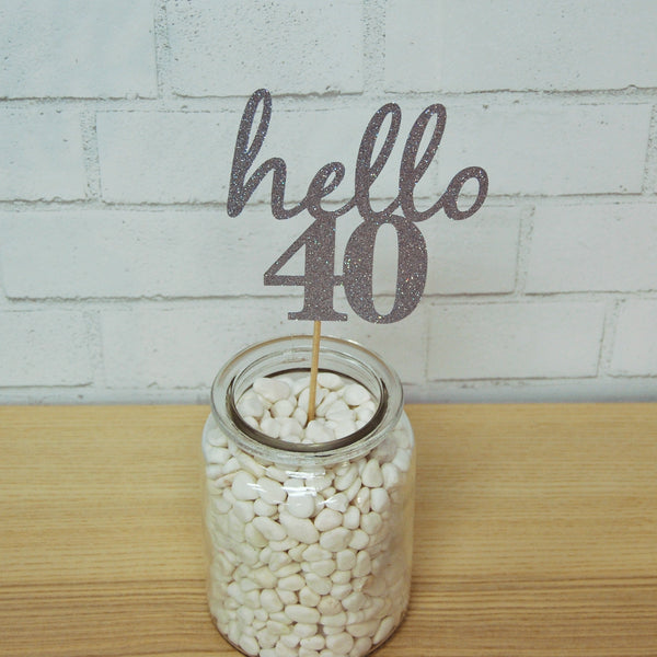 Hello 40 Centerpiece