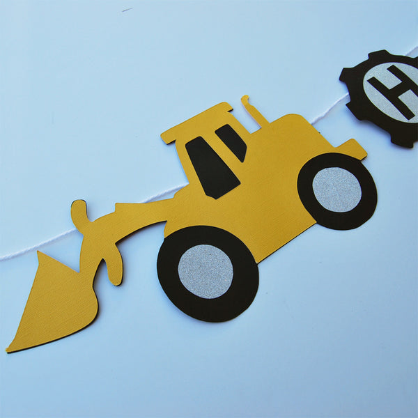 Construction Truck Birthday Banner