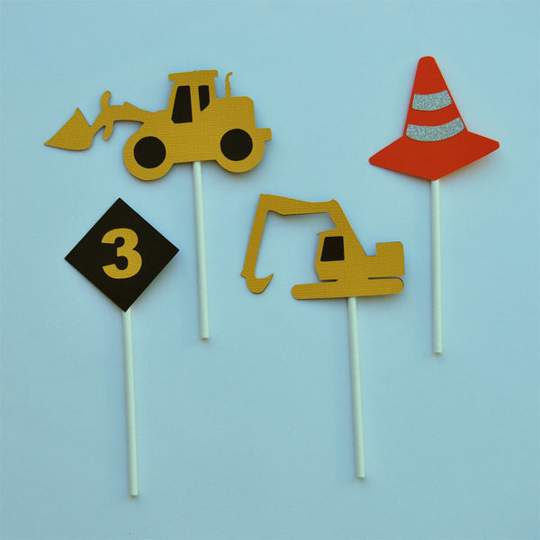 Construction Truck Cupcake Toppers
