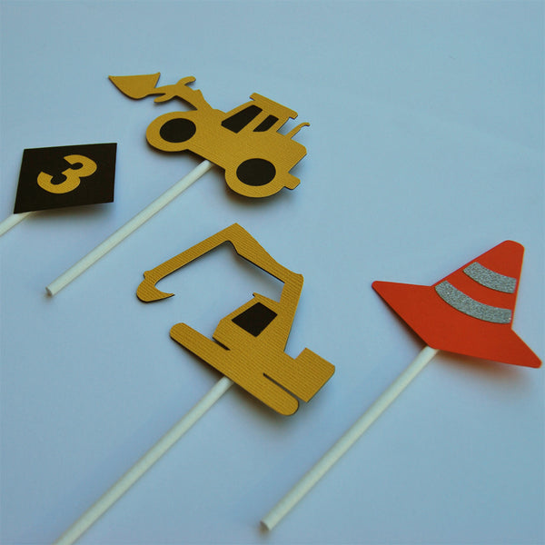 Construction Truck Cupcake Toppers