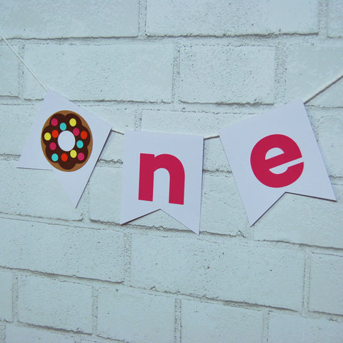 Donut "ONE" High Chair Banner
