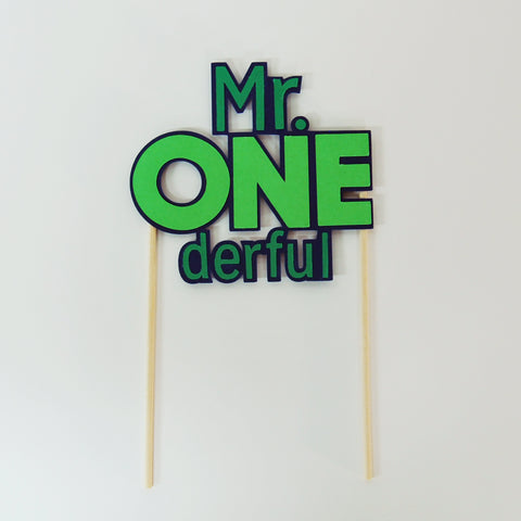 Mr.Onederful Cake Topper
