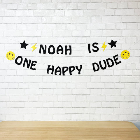 One Happy Dude Birthday Banner