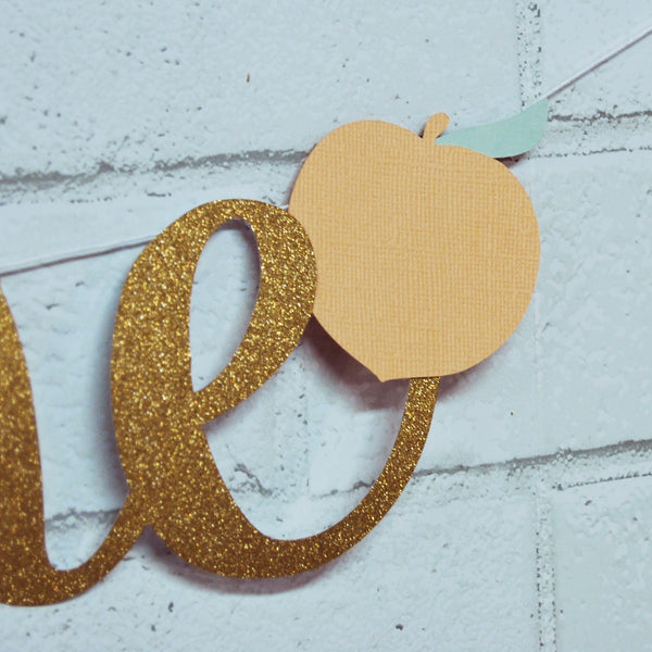 Peach ONE High Chair Banner