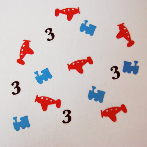 Planes and Trains Confetti
