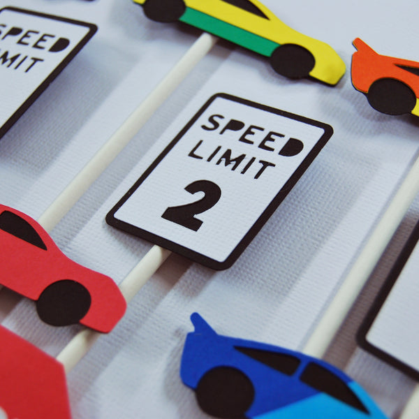 Race Car Cupcake Toppers