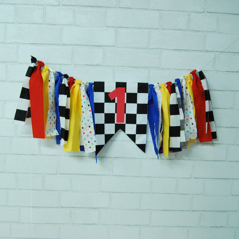 Race Car High Chair Banner