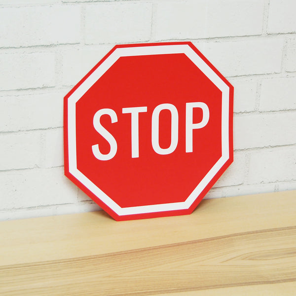 Race Car Party Stop Sign