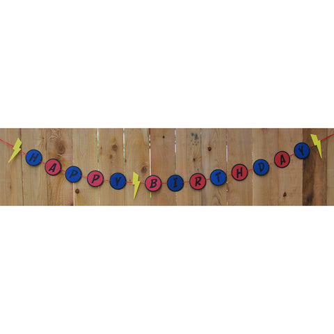 Super Hero Birthday Banner