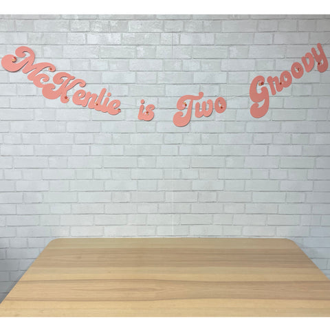 Two Groovy Birthday Banner