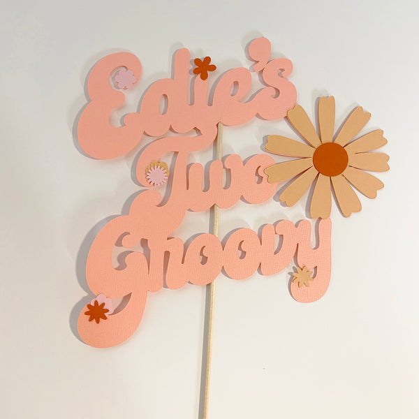 Two Groovy Cake Topper
