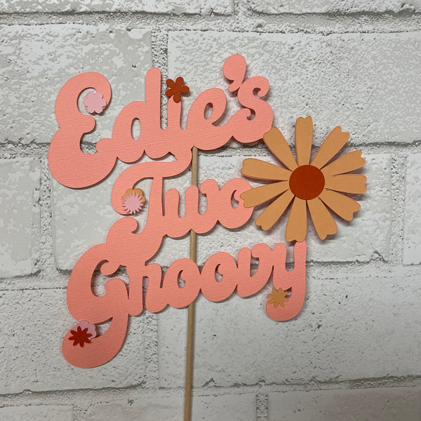 Two Groovy Cake Topper