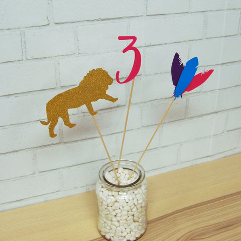 Young, Wild & Three Party Centerpieces
