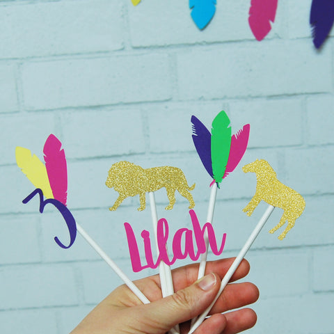 Young, Wild, and Three Cupcake Toppers