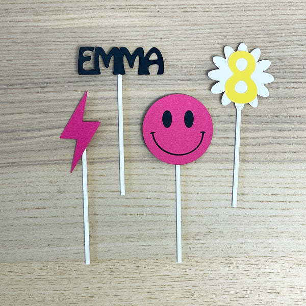 Pink Smiley Face Birthday Decor