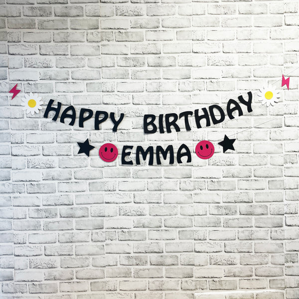 Pink Smiley Face Birthday Decor