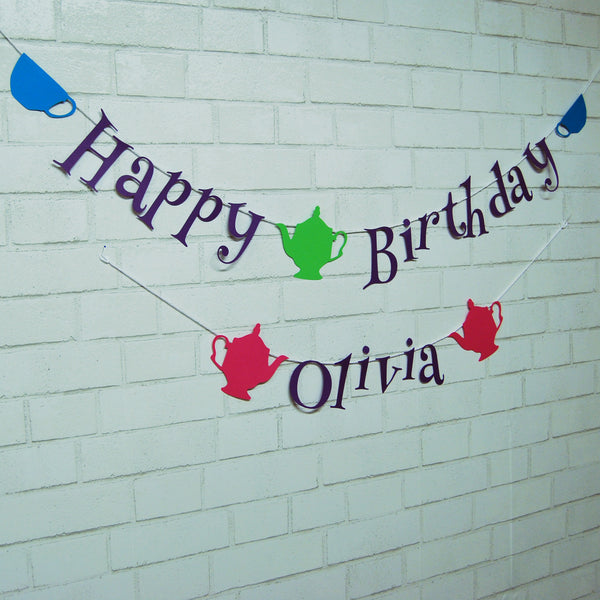 Alice in ONEderland Birthday Banner