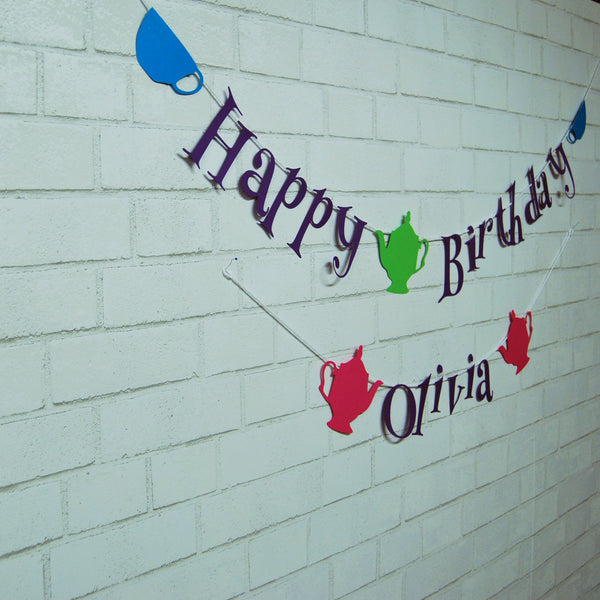 Alice in ONEderland Birthday Banner