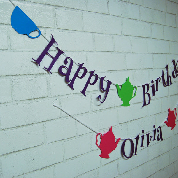 Alice in ONEderland Birthday Banner