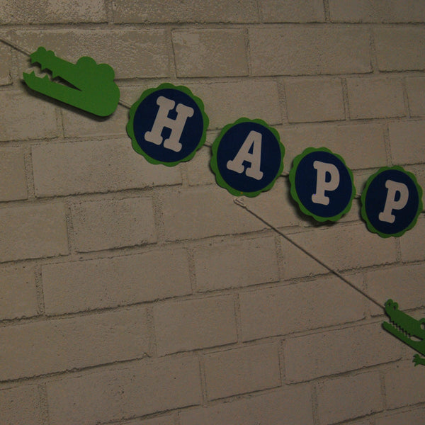 Alligator Birthday Banner