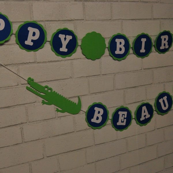 Alligator Birthday Banner