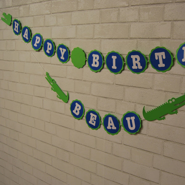 Alligator Birthday Banner