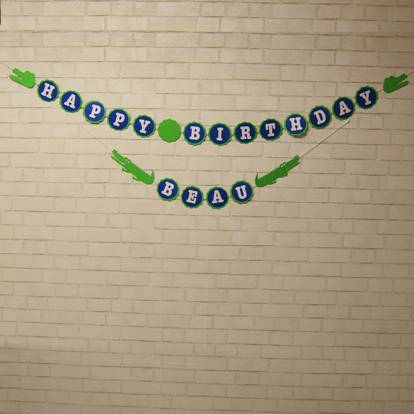 Alligator Birthday Banner