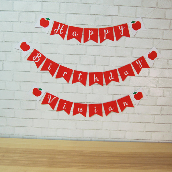 Apple Birthday Banner