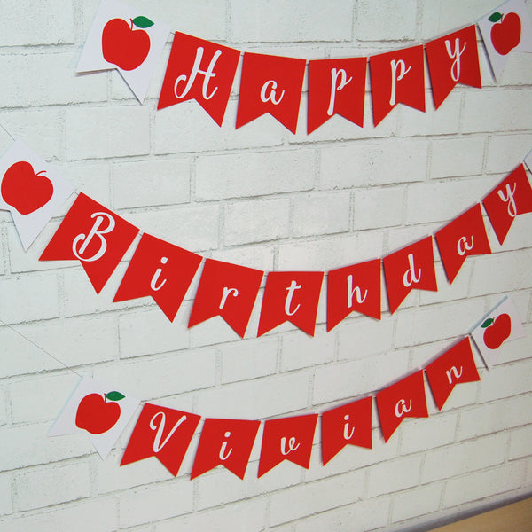 Apple Birthday Banner