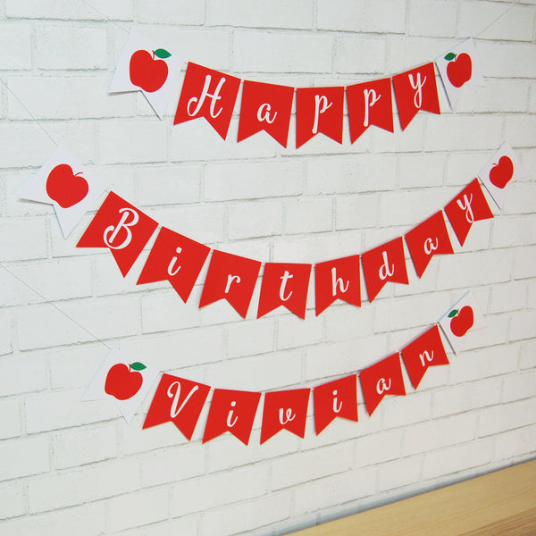 Apple Birthday Banner