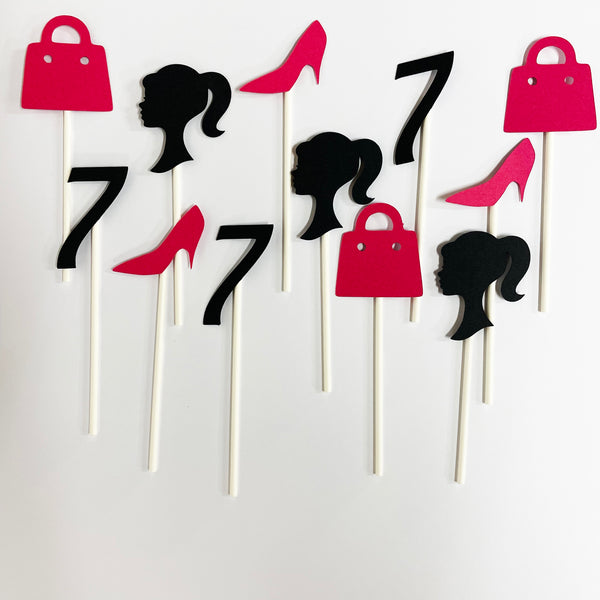 Glamour Doll Cupcake Toppers