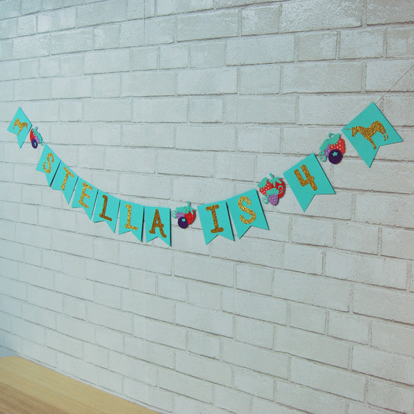 Berry Magical Unicorn Birthday Banner