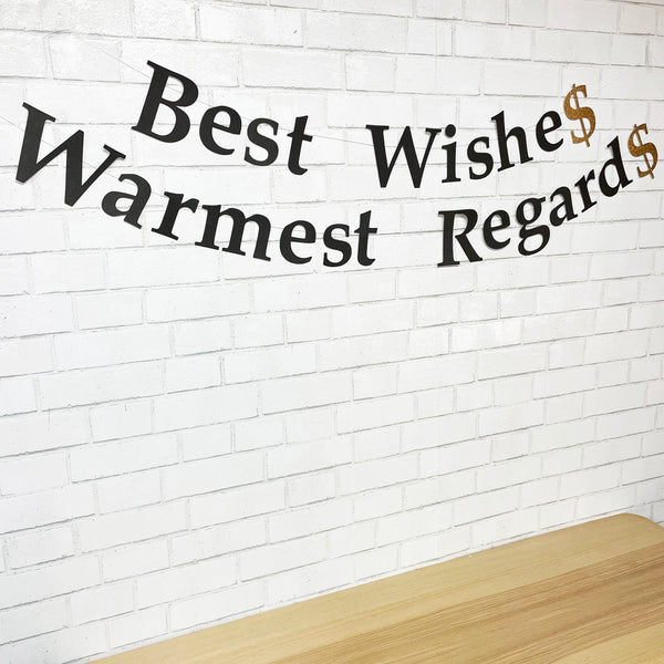 "Best Wishes, Warmest Regards" Celebration Banner