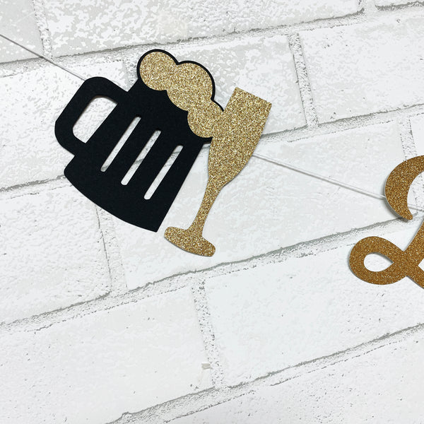 Bubbles & Brews Before the I Do's Engagement Party Banner