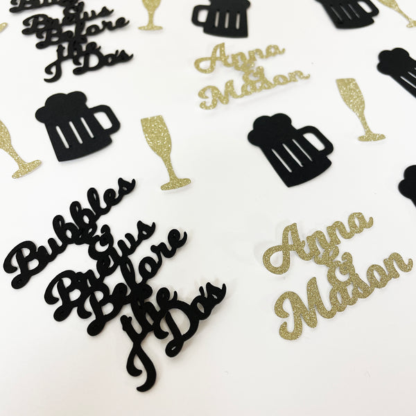 Bubbles & Brews Before the I Do's Engagement Party Confetti