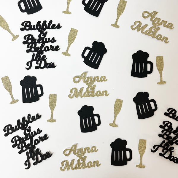 Bubbles & Brews Before the I Do's Engagement Party Confetti