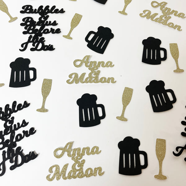 Bubbles & Brews Before the I Do's Engagement Party Confetti