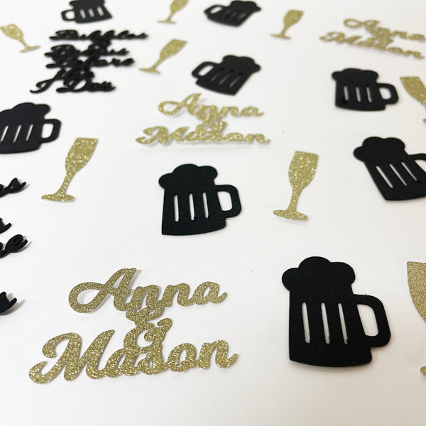 Bubbles & Brews Before the I Do's Engagement Party Confetti