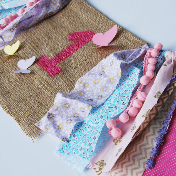 Butterfly and Wildflower Highchair Banner