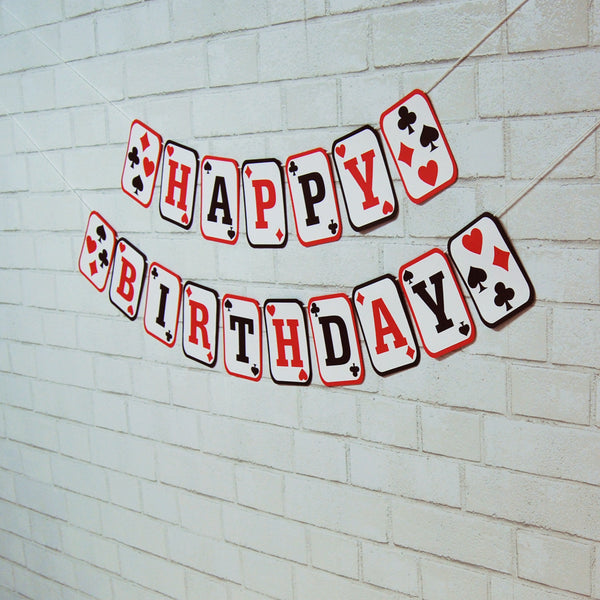 Casino Style Card Birthday Banner