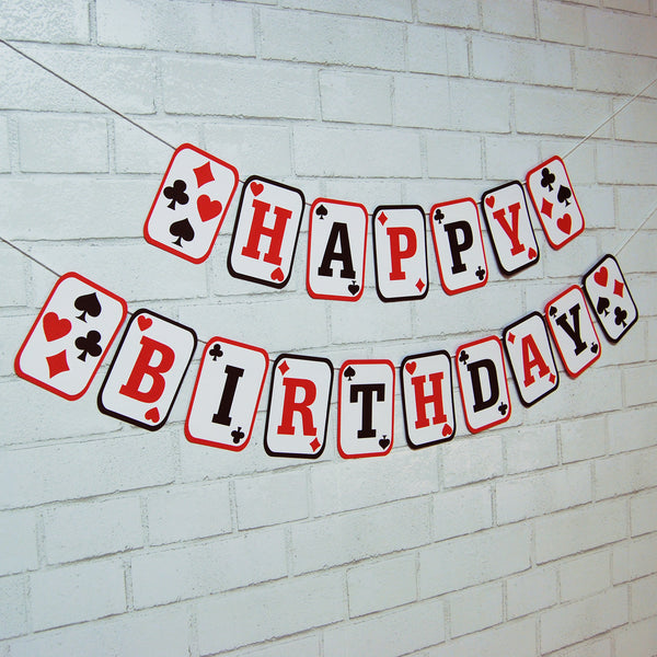 Casino Style Card Birthday Banner