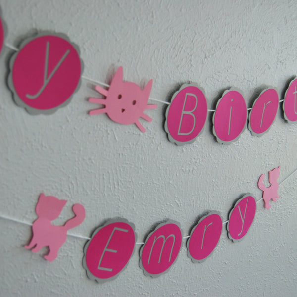 Cat Birthday Banner