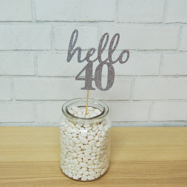 Hello 40 Centerpiece