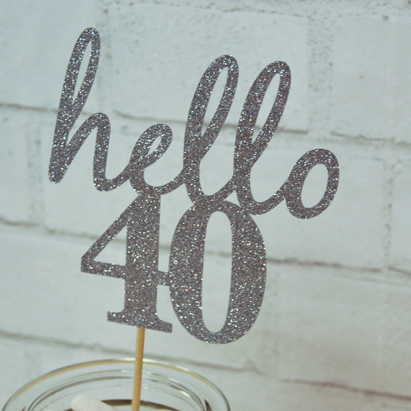 Hello 40 Centerpiece