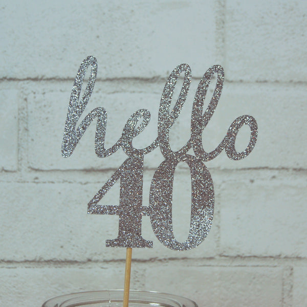 Hello 40 Centerpiece