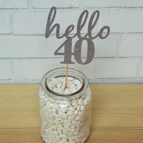 Hello 40 Centerpiece