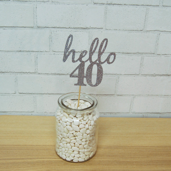 Hello 40 Centerpiece